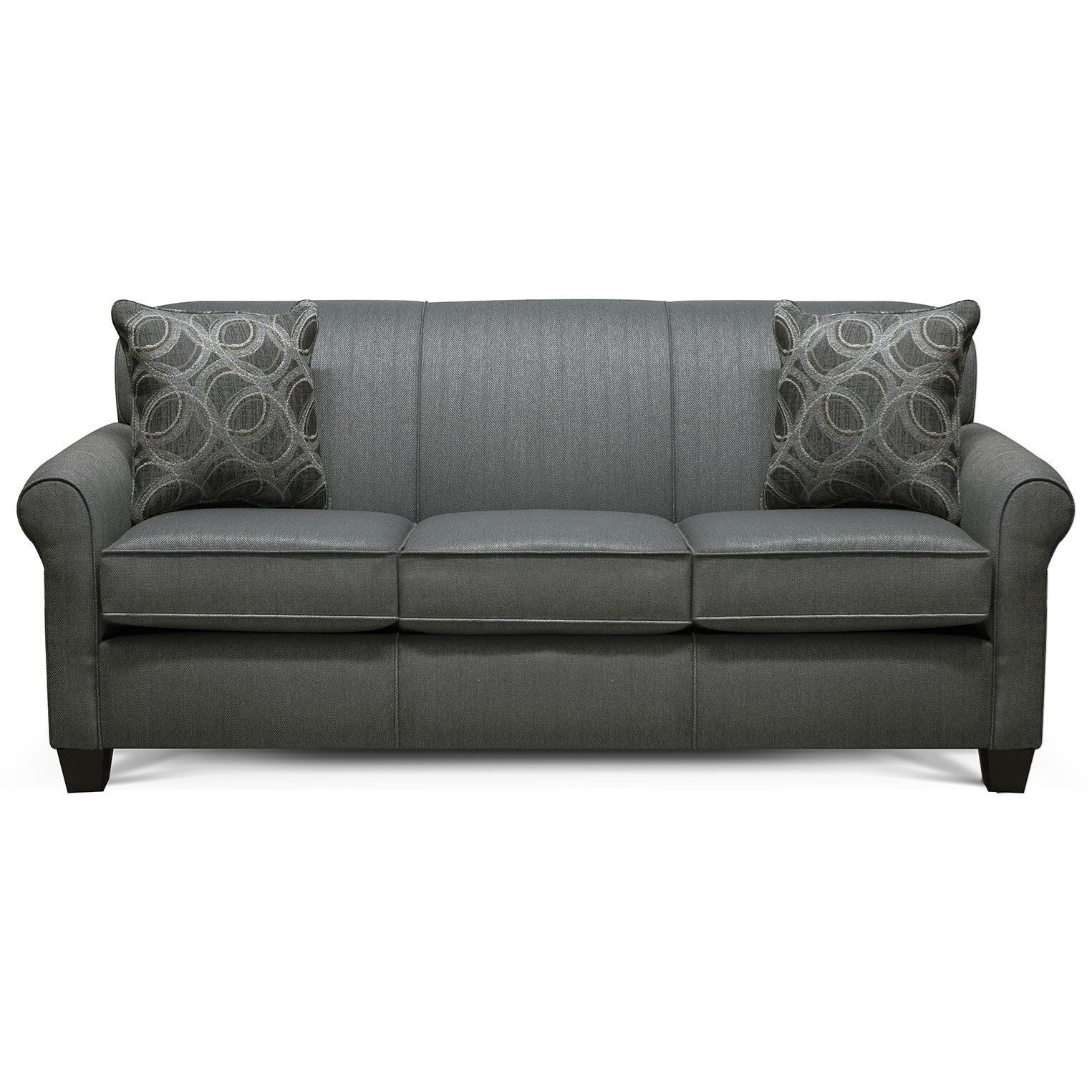England Angie 4635 Casual Rolled Arm Sofa With Accent Pillows Corner